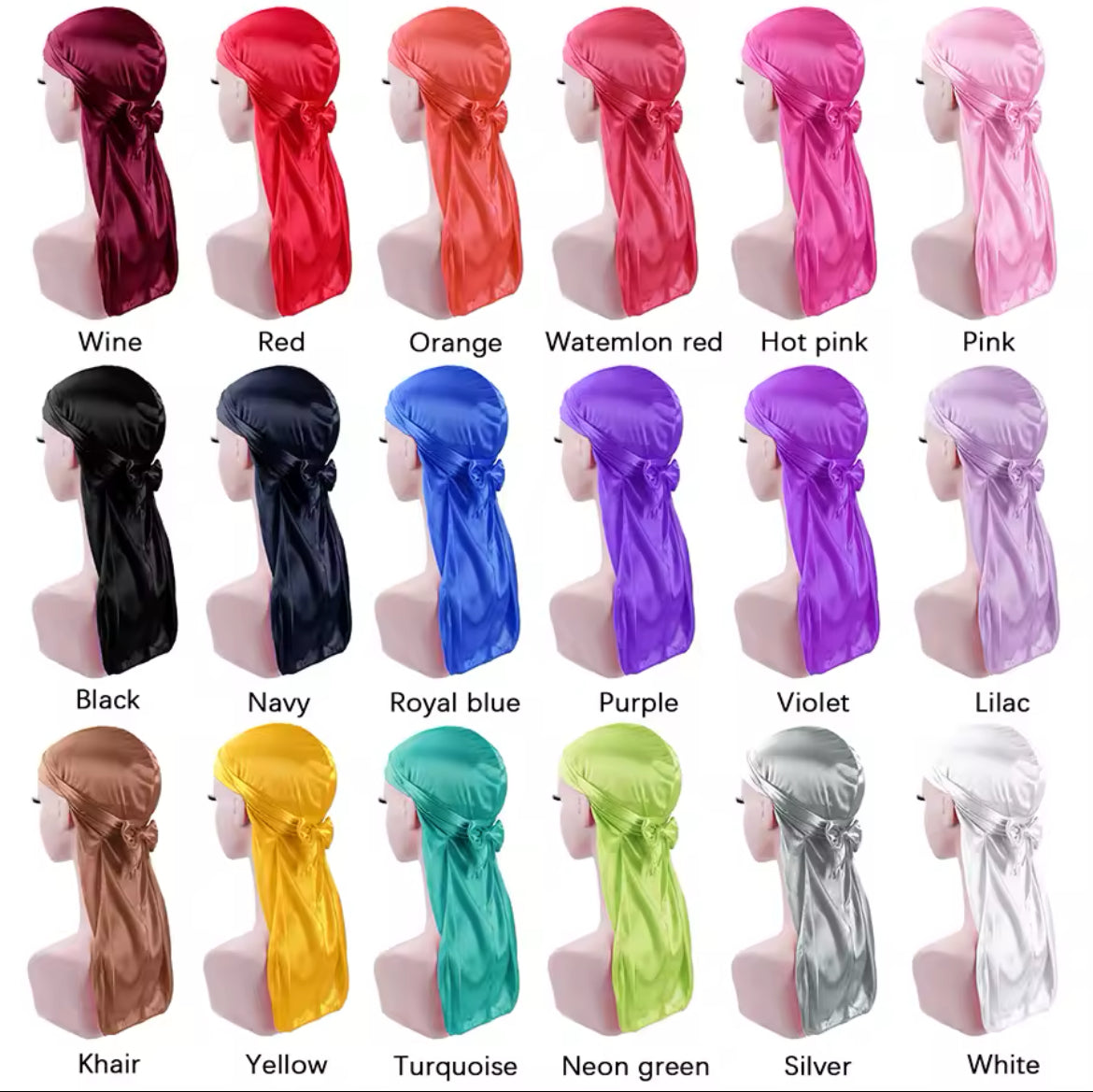 1 Pack Silk Durag Gift Set, Silky Satin DuRag