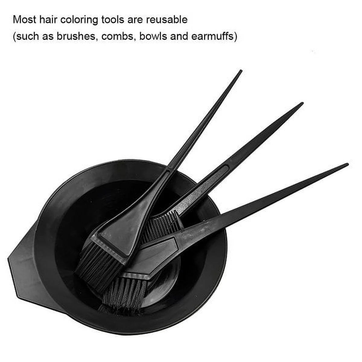 Hair Dye Coloring Kit Tinting Bowl Dye Brush Ear Cover Gloves Coloring DIY Tools
