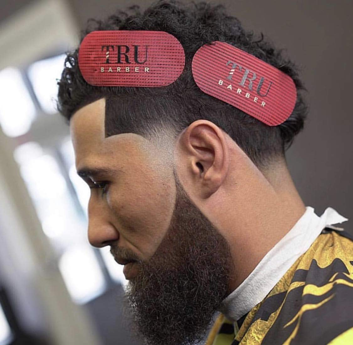 Hair Grippers for Men and Women 6Pcs Bundle - Salon and Barber, Hair Clips for Styling, Sectioning, Cutting and Coloring, Nonslip Grips, Hair Holder (Red)