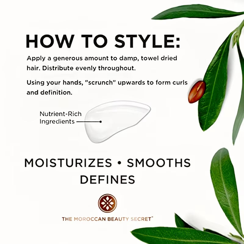 Curl Defining Cream Leave-In Non-Stick Hydrates & Eliminates Frizz, Hair-Smoothing Anti-Frizz Cream to Define All Curl Types