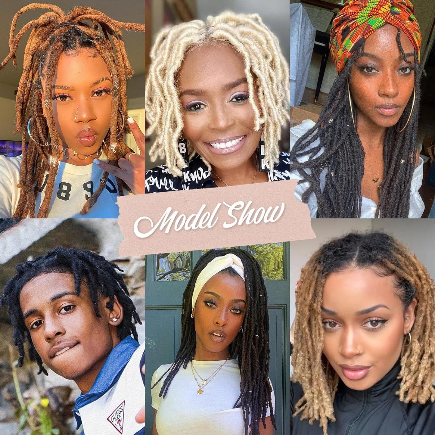 30 Strands Human Hair Dreadlock Extensions 10 inch 0.4 cm Handmade Permanent Locs Soft Natural Black Dreads Extensions for Men Women Kids,Can Be Dyed Bleached Curled