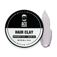 Hair Styling Clay - Medium Hold with Matte Finish for Volume and Texture - Non-Greasy Molding Cream for Men - Barber Approved (2.8 Oz)