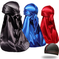 1 Pack Silk Durag Gift Set, Silky Satin DuRag