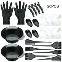 Hair Dye Coloring Kit Tinting Bowl Dye Brush Ear Cover Gloves Coloring DIY Tools
