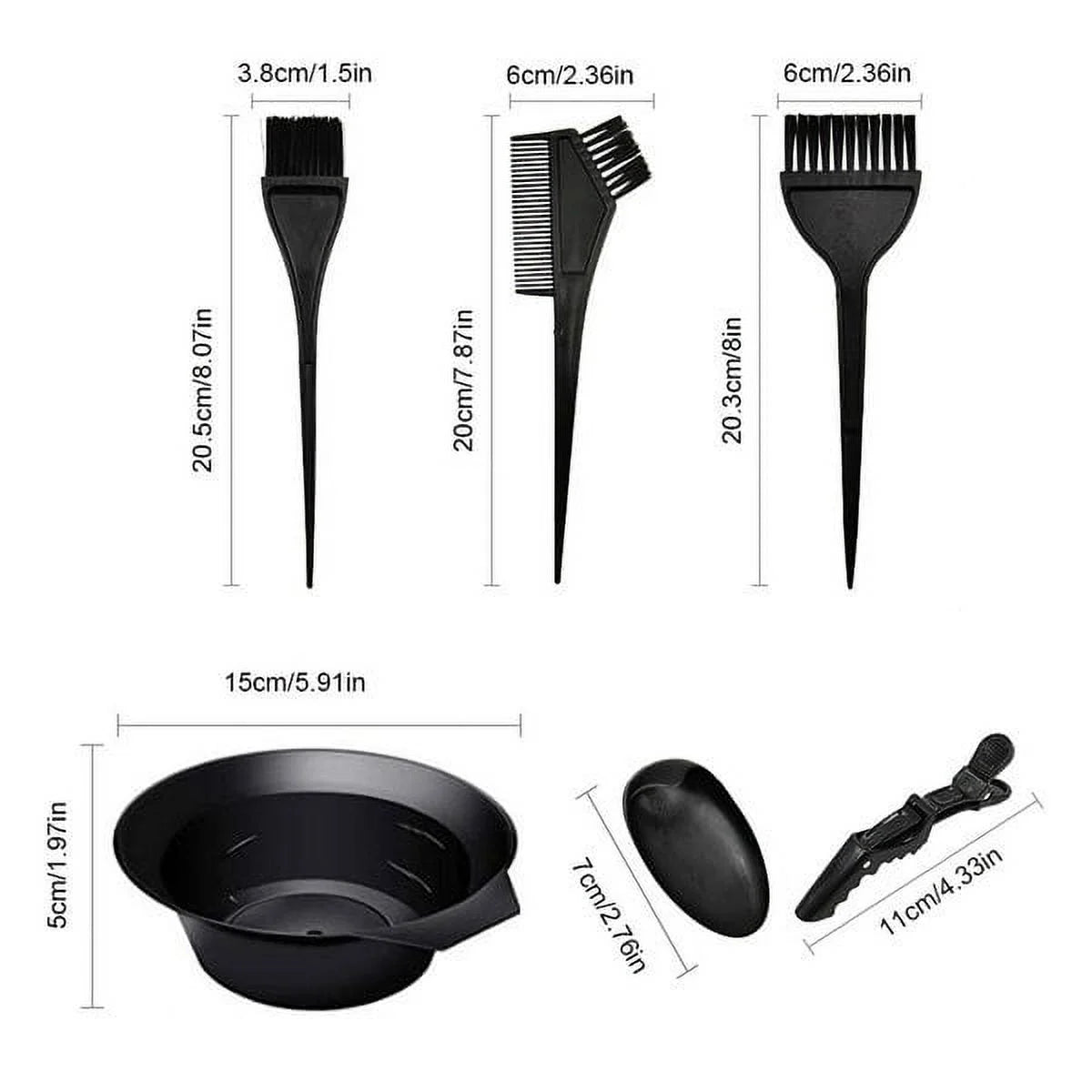 Hair Dye Coloring Kit Tinting Bowl Dye Brush Ear Cover Gloves Coloring DIY Tools