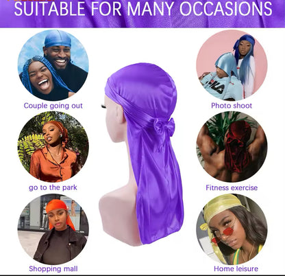 1 Pack Silk Durag Gift Set, Silky Satin DuRag