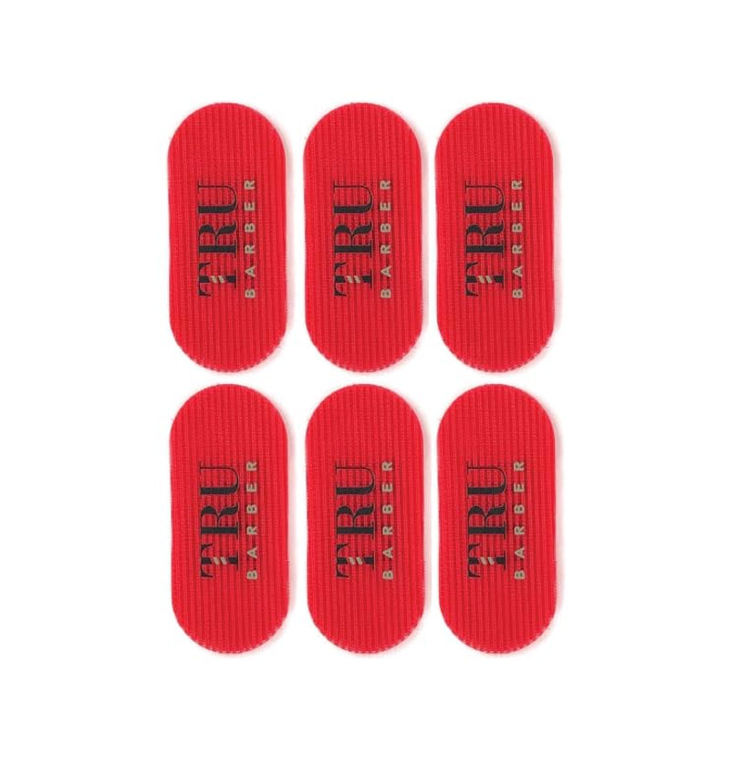 Hair Grippers for Men and Women 6Pcs Bundle - Salon and Barber, Hair Clips for Styling, Sectioning, Cutting and Coloring, Nonslip Grips, Hair Holder (Red)